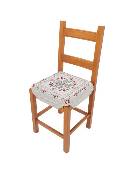 Cojín de funda de silla acolchado y extraíble con aletas TRICOT