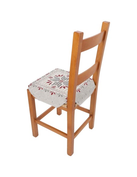 Cojín de funda de silla acolchado y extraíble con aletas TRICOT