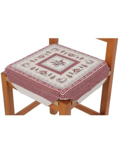 Coussin de chaise Chenille avec housse amovible avec palmes MONT BLANC