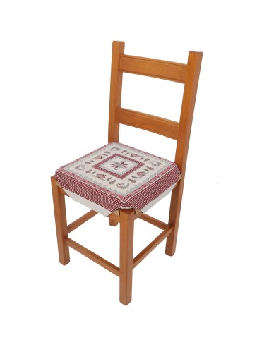 Cojín de silla Chenille con funda extraíble con aletas MONT BLANC