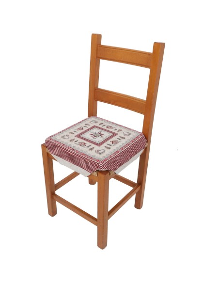 Coussin de chaise Chenille avec housse amovible avec palmes MONT BLANC