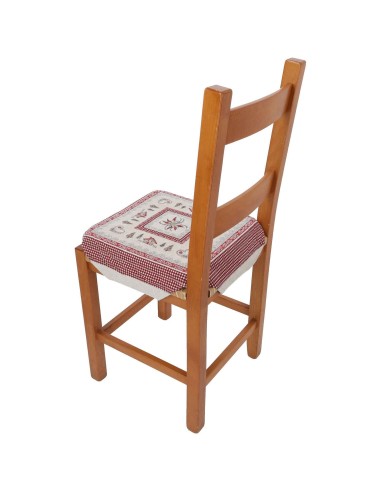 Coussin de chaise Chenille avec housse amovible avec palmes MONT BLANC