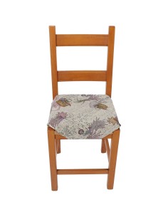 Cojín tapizado para silla de cocina con aletas LUXORY de lavanda 2