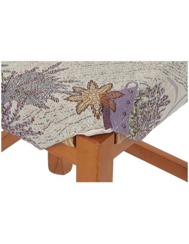 Coussin de chaise de cuisine rembourré avec ailettes LUXORY lavande