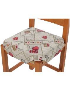 Cuscino coprisedia lavabile con alette CAL T ROSSO LUXORY