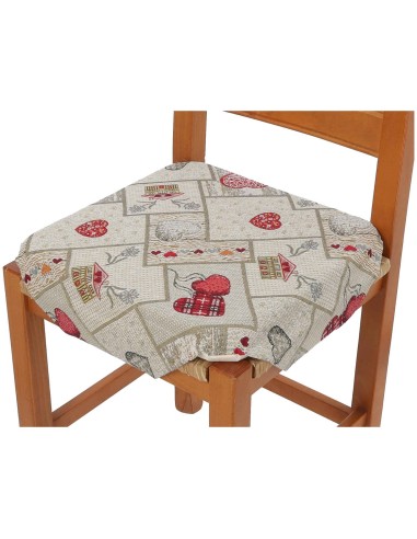 Housse de chaise lavable avec mollets RED LUXORY