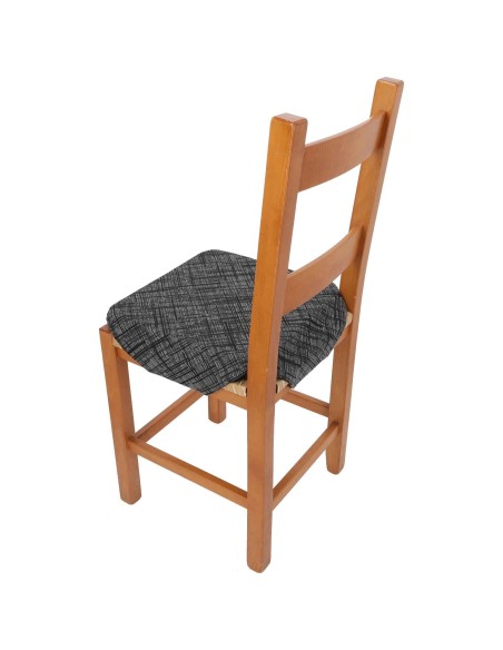 Cojín tapizado para silla de cocina con aletas LUXORY de lavanda