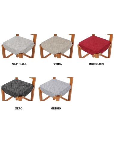 Cojín tapizado para silla de cocina con aletas LUXORY de lavanda