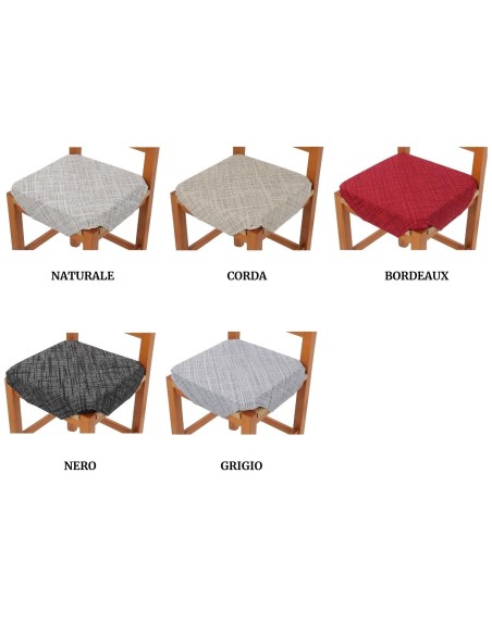 Coussin de chaise de cuisine rembourré avec ailettes LUXORY lavande