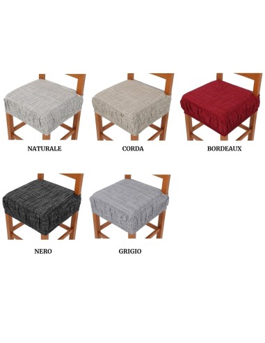 Cojín de funda de silla acolchado y extraíble con banda elástica CARTIERE