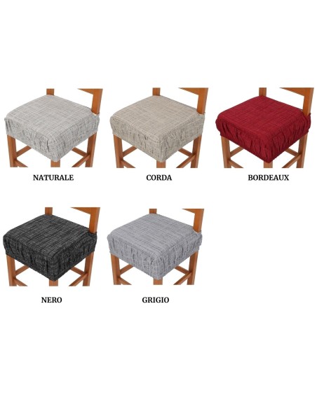 Cuscino coprisedia imbottito e sfoderabile con fascia elastica CARTIERE