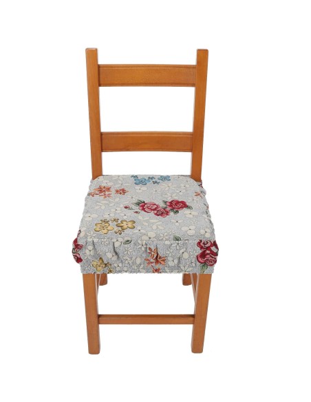 Cojín de funda de silla acolchada con banda elástica ROSETO DELUXE