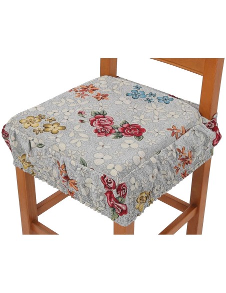 Cuscino imbottito coprisedia con fascia elastica ROSETO DELUXE