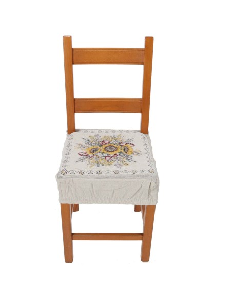 Cuscino coprisedia piazzato ciniglia con fascia elastica SUNLIGHT