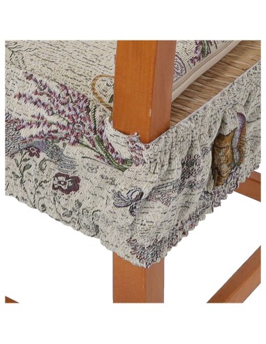 Cuscino coprisedia sfoderabile con fascia elastica LAVANDA LUXORY