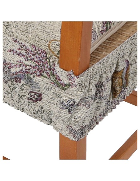 Cuscino coprisedia sfoderabile con fascia elastica LAVANDA LUXORY