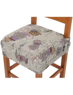 Cuscino coprisedia sfoderabile con fascia elastica LAVANDA LUXORY