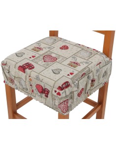 Coussin de housse de chaise lavable avec bande élastique CAL T ROSSO LUXORY