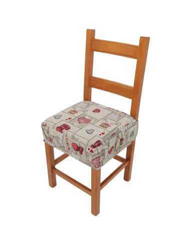 Cuscino coprisedia lavabile con fascia elastica  CAL T ROSSO LUXORY