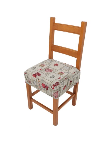 Coussin de housse de chaise lavable avec bande élastique CAL T ROSSO LUXORY