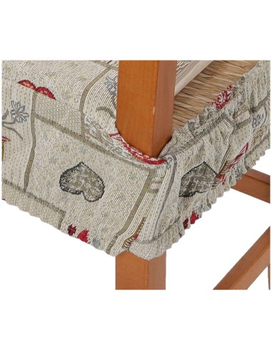 Cojín de funda de silla lavable con banda elástica CAL T ROSSO LUXORY
