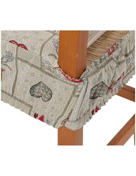 Cojín de funda de silla lavable con banda elástica CAL T ROSSO LUXORY