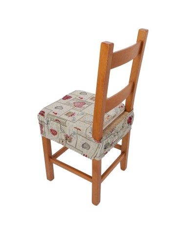 Coussin de housse de chaise lavable avec bande élastique CAL T ROSSO LUXORY