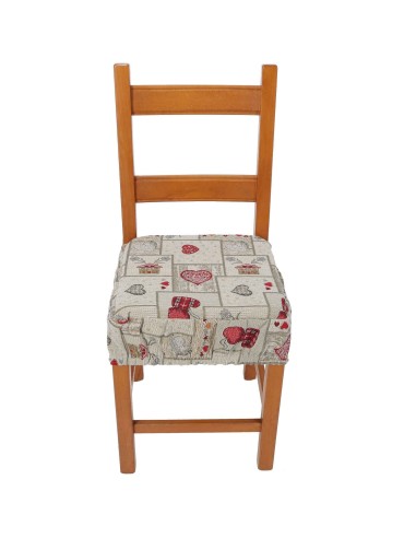 Cuscino coprisedia lavabile con fascia elastica  CAL T ROSSO LUXORY