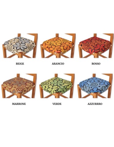 Daisy chaise coussin couvre avec rabats