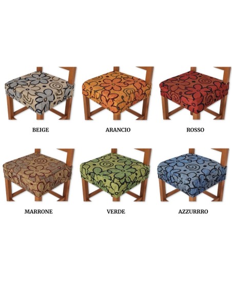 Daisy chaise coussin couvre avec bande élastique