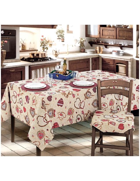 Housse de nappe Jacquard en mélange de coton LOVE LUXORY