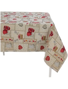 Tovaglia copritavolo in misto cotone CAL T ROSSO LUXORY