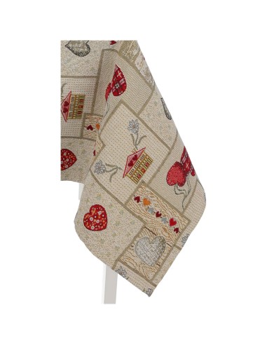 Tovaglia copritavolo in misto cotone CAL T ROSSO LUXORY
