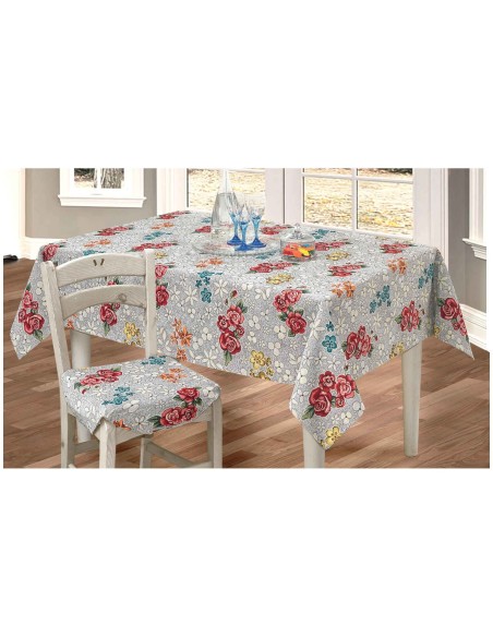 Nappe en mélange de coton jacquard housse de table ROSETO DELUXE