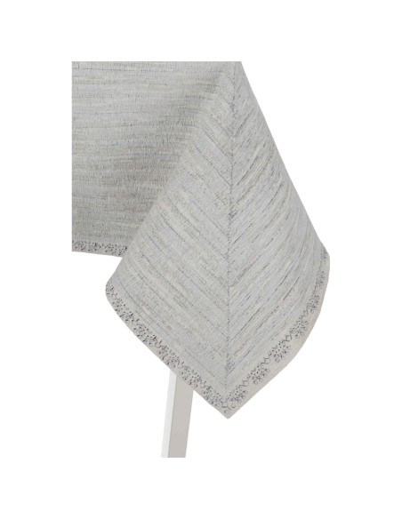 Housse de table en nappe chenille placée CUORI LAVANDA