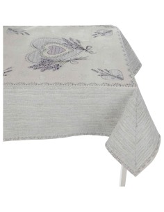 Funda de mesa de chenilla colocada CUORI LAVANDA