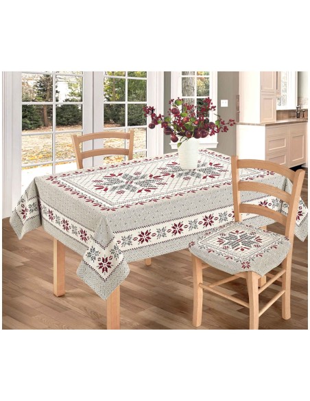 Tischdecke in Chenille Tischdecke Jacquard TRICOT