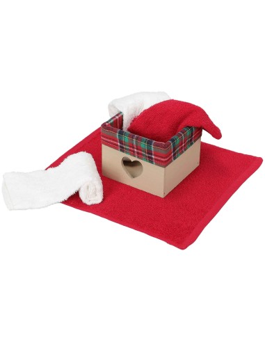 Lavette bagno 30x30 cm. con cestino set 4 pz. CORTINA