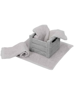 Lot de 4 lavabos 30x30 cm. avec panier en bois CLASSIC 2