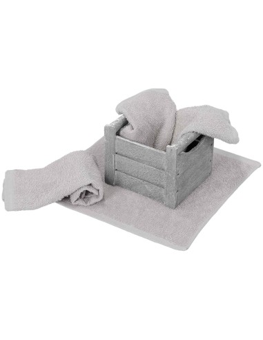 Set mit 4 Waschtischen 30x30 cm. mit Holzkorb CLASSIC