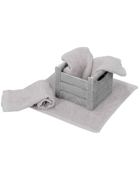 Set mit 4 Waschtischen 30x30 cm. mit Holzkorb CLASSIC