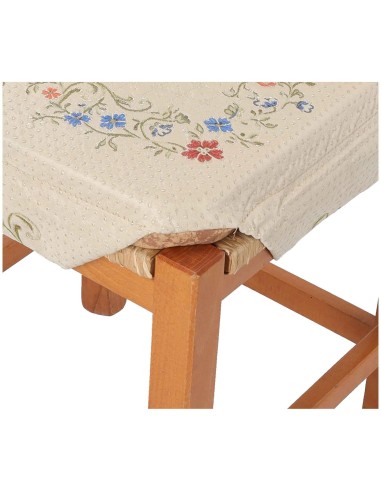 Coussin de chaise de cuisine avec housse amovible avec ailettes CHANELL