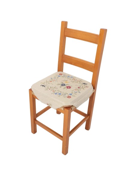 Coussin de chaise de cuisine avec housse amovible avec ailettes CHANELL