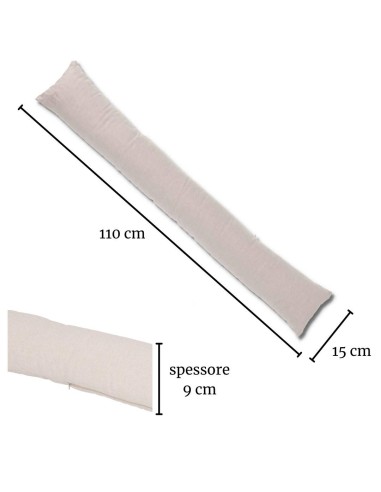 Housse de tirage amovible et rembourrée de 110 cm de long. NATUREL