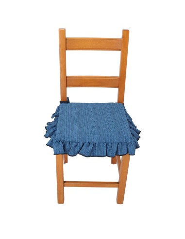 Coussin de chaise avec RUFFLE et cordon MELANGE