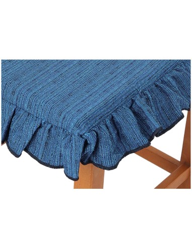 Coussin de chaise avec RUFFLE et cordon MELANGE