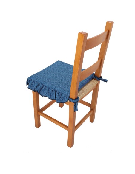 Coussin de chaise avec RUFFLE et cordon MELANGE