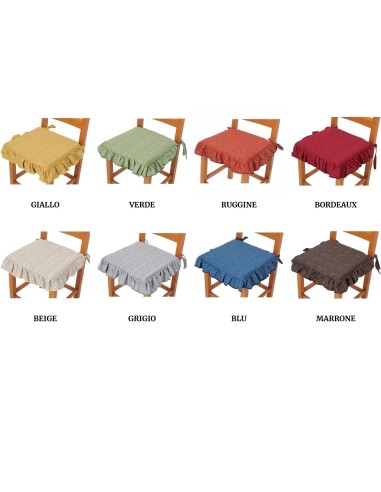 Cojín de silla con RUFFLE y cordón MELANGE