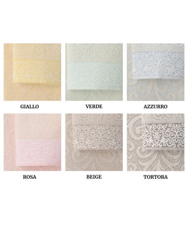 Paire de serviettes de bain en coton CHIARA