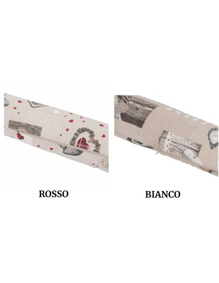 Tiefgang 110 cm lang. gepolsterter und abnehmbarer Bezug SHABBY CUORE